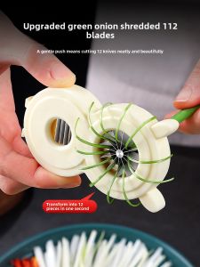 Chopped Onion Handy Gadget Plum Blossom Onion Cutting Knife Shredding Machine Chopped Green Onion Green Chinese Onion Shredded Chili Drawing Knife Multi-Function Vegetable Chopper
