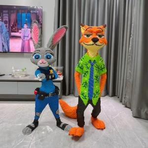 ตัวต่อกระต่าย ชุดตัวต่อกระต่ายตำรวจยุคกลางสุดสร้างสรรค์ อาคารโรงเรียน โมเดลพระราชวัง ตัวต่อ ของขวัญ ประกอบเอง