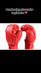 Happy Campers 2pcs Boxing Gloves for Adult Wear Resistant Thickened Leather Training for Men Women
