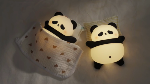 Cute Panda/Chick/Cat/Duck Night Light for Kids Lamp Dimmable Baby Touch Night Lights for Nursery Silicone Rechargeable Nightlight for Kids Room Cute Holiday Gifts for Kids