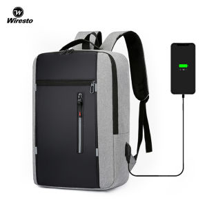 Wiresto Bag Men Laptop Backpack Travel Backpack Business Bag College Backpack USB Charging Casual Shoulder Bag Anti Theft Back Pack School Bag Camping Bag