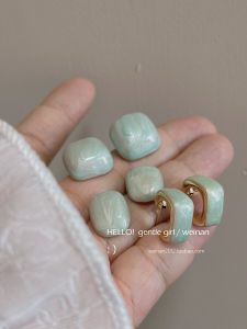 ต่างหูรูปวงกลมทรงเรขาคณิตสไตล์ฤดูร้อนเม็ดยาสบู่สดชื่นสำหรับเด็กผู้หญิง เครื่องประดับแฟชั่นสุดเก๋สำหรับผู้หญิงทุกวัย