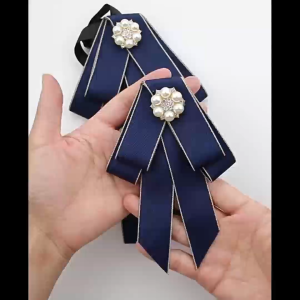 Formal Pernikahan Dasi Bunga Pengantin Bow Tie Dasi Kupu Kupu Diamond Half Ring Bow Tie Dasi Kupu-Kupu Mutiara