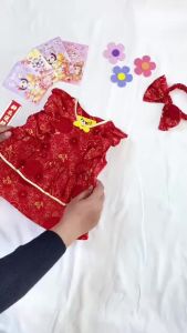 SETELAN IMLEK BABY SET RUFFLE / CHEONGSAM DRESS IMLEK BABY 6--18 BULAN ANAK PEREMPUAN