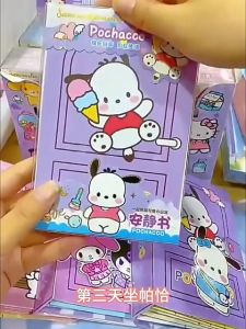 DIY Quiet Book Sanrio Quiet Book Mainan Puzzle Edukasi Anak Edukasi Anak Fashion estetika Cinnamoroll Kuromi Quiet Buatan Tangan buku stiker estetika yang lucu Buku