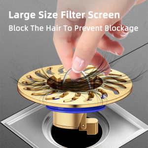 Universal Large Size Latrine Floor Drain Shower Floor Traps Hair Interception Core Rust Prevention Strainer Quick Drain Plug Sealed Filter Element