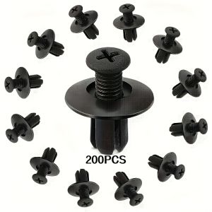 200 Pieces of High-Quality Automotive Fasteners Premium Plastic Clips and Eyelets for Car Use Used for Fender Expansion Screws Fender Bumper Push Pin Clips Fasteners