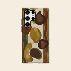 BILIBILI | earth tone pebble stripe Luxury Fashion Full Lens Protective Case for Samsung Galaxy S26 S25 S24 A56 A36 Plus Ultra