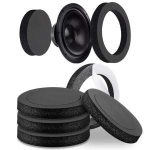 Yitong 1/2/4PCS Self-Adhesive Car Speaker Foam Ring Shock Dampening Sponge Gasket Reduce Vibration For Car Audio Speaker Upgrade