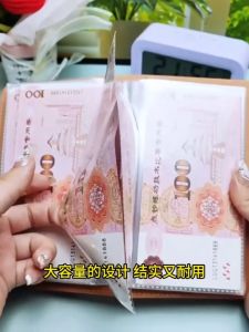 Okey Shop 1pc Money Saving Binder A6 Envelope Saving Ipon Challenge Booklet PU Waterproof 100 Money Binder Organiz