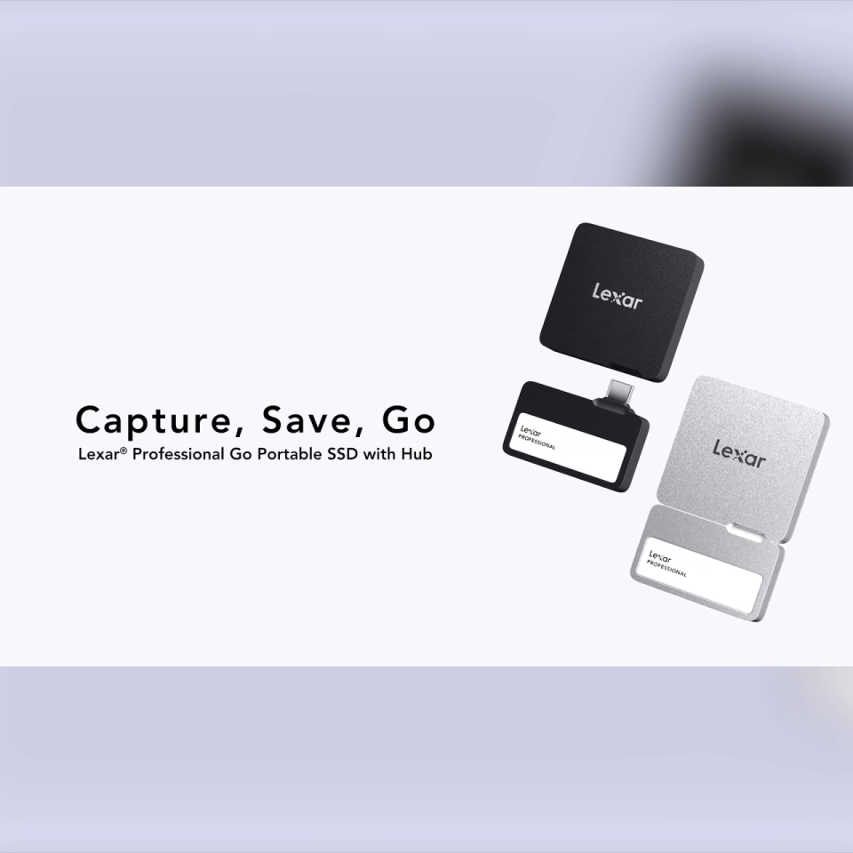 Lexar SL400 Professional Go Portable 1TB | 2 TB SSD with Hub Type-C (External Solid State Drive) Silver
