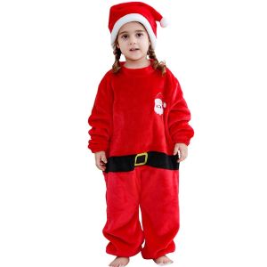 ชุดรอมเปอร์เด็กทารก MICHLEY ลายคริสต์มาส ผ้าฟลานเนล ชุดคอสเพลย์ ชุดน่ารักสำหรับเด็กวัยหัดเดิน ชุดบอดี้สูท จั๊มสูท ชุดแฟนซี สำหรับเด็กหญิง เด็กชาย