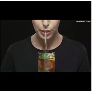 4 in 1 Set Sedotan Kaca Reusable Tebal High Quality - Glass Straw Beling Boba Lurus Bengkok Lengkung Ramah Lingkungan - Souvenir Pernikahan Hadiah Unik