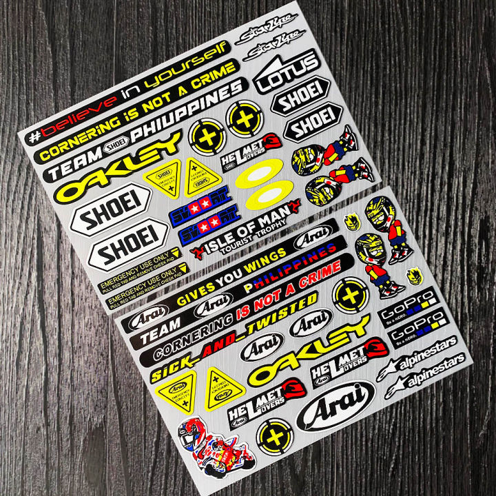 SHOEI Helmet Sticker Waterproof Reflective Electric Motorcycle Arai ...