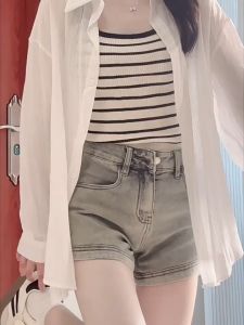 gainpro Long sleeve shirt chiffon fabric solid color good workmanship cricket robe suitable for sea travel very chic ladies w246