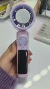 2025 พัดลมพกพาเทอร์โบ 4000mAh เครื่องทำความเย็น USB ขับเคลื่อน จอแสดงผลดิจิตอล สำหรับตั้งแคมป์กลางแจ้ง เดินทาง ตั้งโต๊ะ พับได้ สำหรับฤดูร้อน