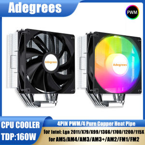 4 Heat Pipe ARGB CPU Air Cooler Nickel-plated Pure Copper PC  Radiator For Intel LGA 1150 1151 1155 1200 1366 1700 2011 AM5 AM4