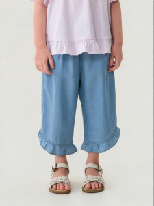 Marc&Janie | Tencel Soft Denim Lace Trimmed Capris