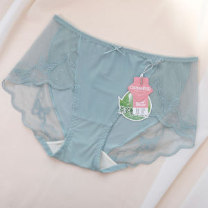 Caitian เซ็กซี่ ลูกไม้ สูง เอว ต้านเชื้อแบคทีเรียแห้งเร็วบางพิเศษ ผู้หญิง ชุดชั้นในน้ําแข็ง ผ้าไหม คลุมก้นขนาดใหญ่ กางเกงชั้นในหญิง