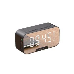 Jam cermin Bluetooth Speaker Jam Jam Alarm Nirkabel Audio Kecil Smart Kartu Multifungsi Cermin Lampu Malam Dengan Radio - S10