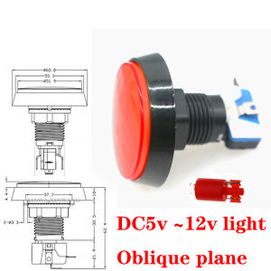 12V 60mm Push Button LED Illuminated Lighting For Arcade Game Laboratory Card Retrieval Car Wash Vending Machine Parts DIY