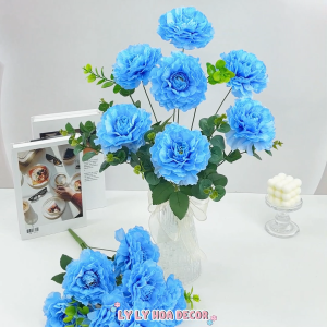 Combo 5-10 Cụm Hoa Mẫu Đơn Pháp 7 Bông Bó Hoa Cắm Giỏ Trang Trí Tiệc. Hoa Lụa Decor