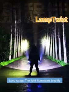 12000MAH Super Bright LED Rechargeable Flashlight with Side Light Waterproof IPx6 Multi-Function Camping & Hiking Light