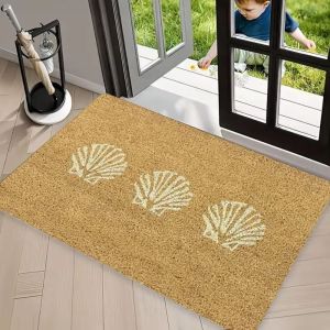 Thảm Trải Sàn Hình Cá Ven Biển VIKAMA Thảm Trải Sàn Bằng Polyester Bền Chống Trượt Cho Lối Vào Cửa Trước Trang Trí Nhà Cửa Phong Cách Hiện Đại Sử Dụng Ngoài Trời