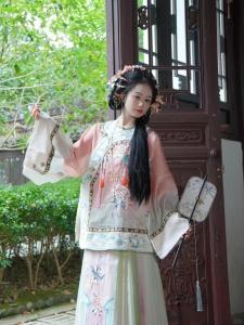 Gradual Color Change Womens Hanfu Set Late Qing Dynasty Style Ladys Clothing Traditional Chinese Fashion Ensemble