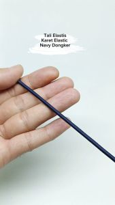 Tali Elastis Melar Molor Bulat Diameter 3 mm Warna Biru Navy Dongker Untuk Tali Jaket Dll Harga Per 5 Meter
