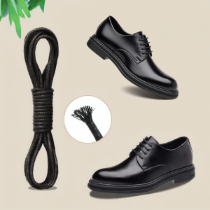 RUNEASY | Mens Casual Non-slip Waxed Round Shoe Laces