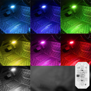 Car USB Charging Mini 5V Led Touch Switch Light Car Door Roof Interior Light Wireless Ambient Lamp Portable Night Reading Light