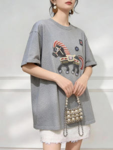QINGNAER | Loose Fitting Spring T-Shirt