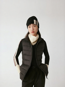 ICICLE | Autumn Wool Checked Pattern Down Vest