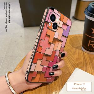 MASFEIL | Colorful building blocks suitable for Apple 17 mobile phone case 16 high-end iPhone 18 Promax protective cover 15max internet celebrity 11 all-inclusive 12 anti-fall ip13Pro plu