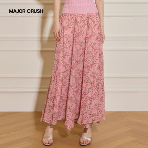 Peach Pink Off-shoulder Knit Top Maxi Skirt Set