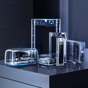 ORICO Transparent Series Cooling Heat USB HUB Multi 4 7 Port High Speed USB3.0 Splitter With Micro USB Power Port For Laptop PC OTG Adapter