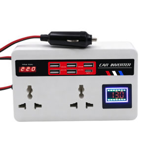 Portable 200W Car Inverter 12V/24V to 110V/220V with Overload Protection for Car Electronics