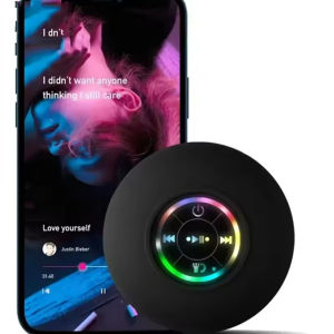 Bluetooth Speaker 3D Surround Stereo Subwoofer Portable And Waterproof With Suction Cup And LED Lights Compact Bathroom Speak
