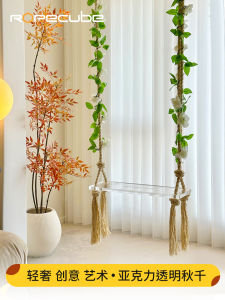 Indoor Acrylic Swings Home Use Children Adults Swings Board Balcony Homestay Decoration Outdoor Courtyard Rocking Chair