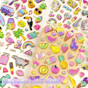 YANGTONG | Shiny Holographic Crystal 3D Gold Foil Decal Stickers
