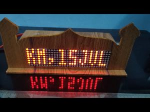 Jam Meja Waktu Sholat Digital + Mp3 Murotal + Mp3 Adzan + Buzzer + Teks Running