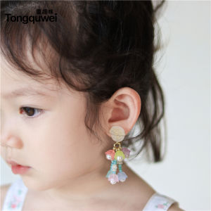 Korean Style Baby Girl Earrings Piercing-Free Clip-Ons Cartoon Design Sweet Style Childrens Accessories from Mainland China