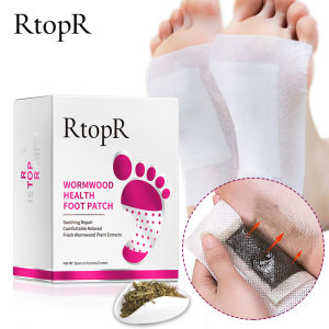 RtopR Wormwood Healthy Body Detoxification Fatigue Puffy Foot Patches Effectively Improve Sleep Quality Organic Detoxification Beauty Slim Foot Cleaning Patches