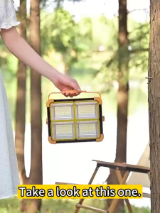 KINGSOLAR BUY 1 TAKE 1 Solar Lights With Solar Panel IP68 Waterproof Outdoor Solar Light 8000W 20000W Portable Garden Lamp Auto On 4 Light Modes SOS Emergency Power Bank Type-C Charge Backyard Lighting