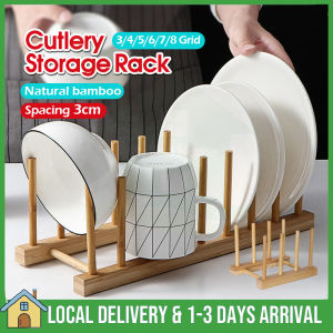 Kitchen Wooden Dish Rack Drainer Tableware Plate Rack Bowl Cup Drying Holder Rak Kayu Rak Pinggan 碗碟收纳架 厨房沥水架 Kitchen Storage Organizer