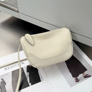 SIFULUN | Genuine Leather Small Crossbody Bag Semi-Circle