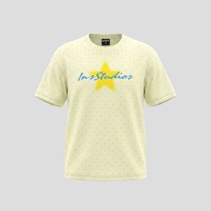 Vintage Dots Stars LOGO Loose Couples T-Shirt