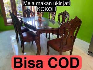 Invoice meja makan ukir majapahit jati