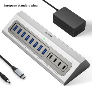 Gitfos Powered USB Hub15 in 1 USB 3.2 Hub 10Gbps 7 USB A 3.0 Portsfor PCLaptopMacBookiPad